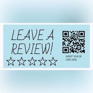 30 CUSTOM STICKERS - 2” x 1” - LEAVE A REVIEW - PERSONALIZED W/ YOUR QR CODE